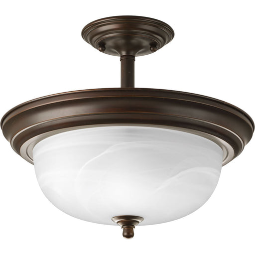 Progress P3927-20 Two-Light Dome Glass 13-1/4" Semi Flush Convertible Main Image.jpg