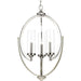 Progress P400024-104 Evoke Collection Three-Light Polished Nickel Clear Glass Luxe Chandelier Light Main Image.jpg