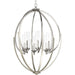 Progress P400026-104 Evoke Collection Six-Light Polished Nickel Clear Glass Luxe Chandelier Light Main Image.jpg