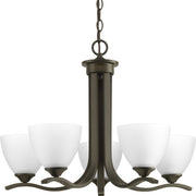Progress P400063-020 Laird Collection Five-Light Antique Bronze Etched Glass Traditional Chandelier Light Main Image.jpg