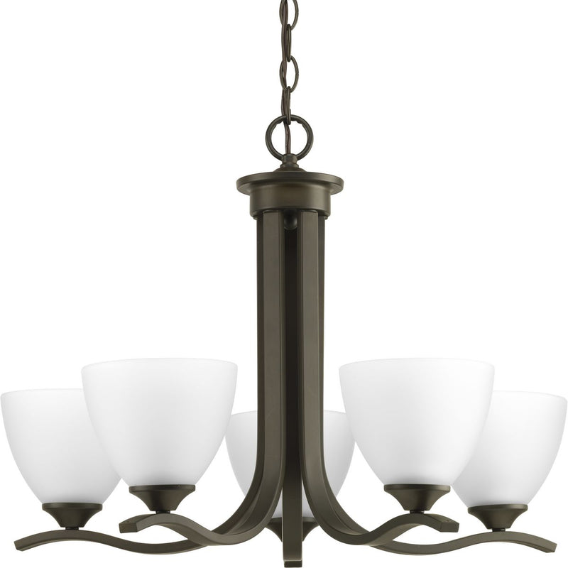 Progress P400063-020 Laird Collection Five-Light Antique Bronze Etched Glass Traditional Chandelier Light Main Image.jpg