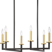 Progress P400113-143 Blakely Collection Six-Light Graphite Modern Chandelier Light Main Image.jpg