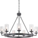 Progress P400165-143 Gresham Collection Nine-Light Graphite Clear Seeded Glass Farmhouse Chandelier Light Main Image.jpg