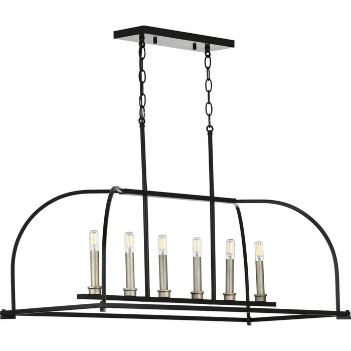 Progress P400175-031 Seneca Collection Six-Light Linear Chandelier Main Image.jpg