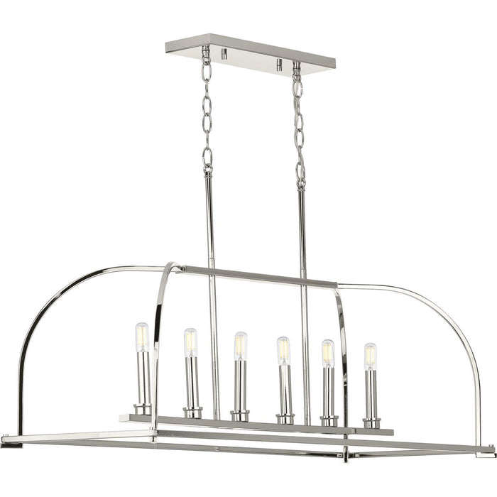 Progress P400175-104 Seneca Collection Six-Light Linear Chandelier Main Image.jpg