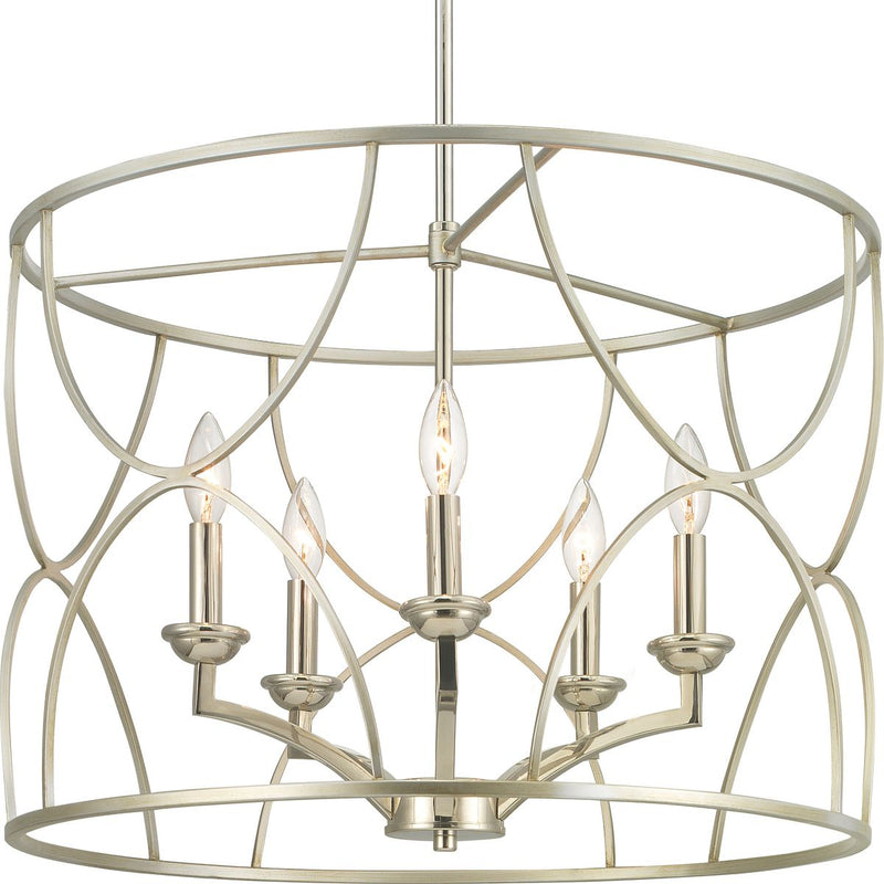 Progress P400178-134 Landree Collection Five-Light Silver Ridge Luxe Chandelier Light Main Image.jpg