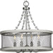 Progress P400204-141 Austelle Collection Four-Light Galvanized Finish Farmhouse Chandelier Light Main Image.jpg