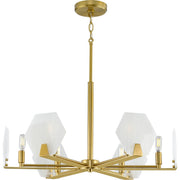 Progress P400216-109 Rae Collection Six-Light Brushed Bronze White Alabaster Glass Luxe Chandelier Light Main Image.jpg