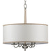 Progress P400218-009 Durrell Collection Four-Light Brushed Nickel Sailcloth Linen Fabric Shade Coastal Chandelier Light Main Image.jpg