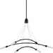 Progress P400263-031-30 Kylo LED Collection Six-Light Matte Black and Frosted Acrylic Modern Style Chandelier Light Main Image.jpg