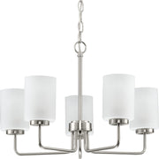 Progress P400275-009 Merry Collection Five-Light Brushed Nickel and Etched Glass Transitional Style Chandelier Light Main Image.jpg