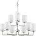 Progress P400276-009 Merry Collection Nine-Light Brushed Nickel and Etched Glass Transitional Style Chandelier Light Main Image.jpg