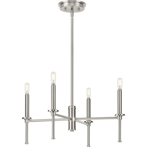 Progress P400293-009 Elara Collection Four-Light New Traditional Brushed Nickel  Chandelier Light Main Image.jpg