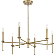 Progress P400294-163 Elara Collection Six-Light New Traditional Vintage Brass  Chandelier Light Main Image.jpg