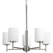 Progress P4319-104 Replay Collection Five-Light Polished Nickel Etched White Glass Modern Chandelier Light Main Image.jpg