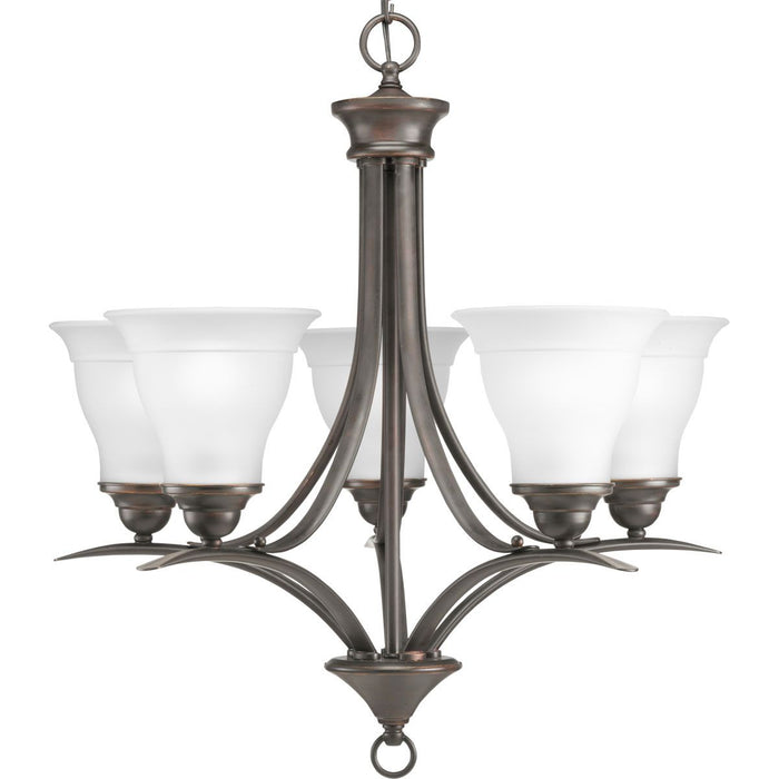 Progress P4328-20 Trinity Collection Five-Light Antique Bronze Etched Glass Traditional Chandelier Light Main Image.jpg