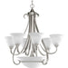 Progress P4417-09 Torino Collection Six-Light Brushed Nickel Etched Glass Transitional Chandelier Light Main Image.jpg