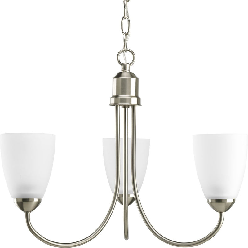 Progress P4440-09 Gather Collection Three-Light Brushed Nickel Etched Glass Traditional Chandelier Light Main Image.jpg
