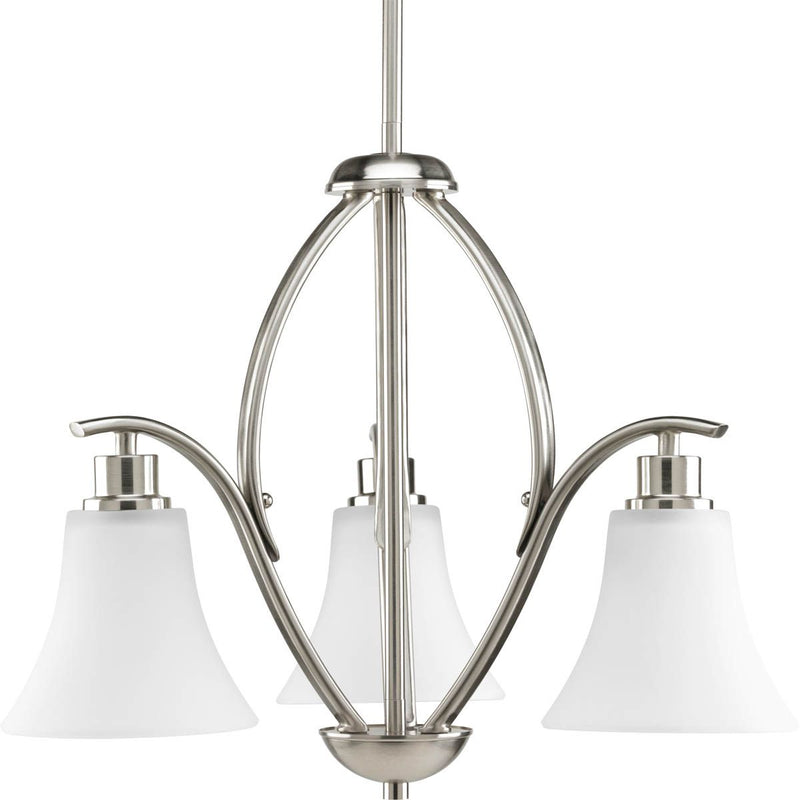 Progress P4489-09 Joy Collection Three-Light Brushed Nickel Etched Glass Traditional Chandelier Light Main Image.jpg