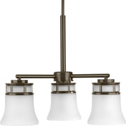 Progress P4612-20 Cascadia Collection Three-Light Antique Bronze Etched Glass Coastal Chandelier Light Main Image.jpg