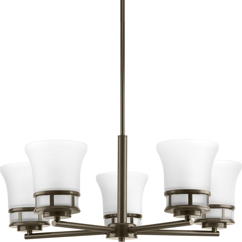 Progress P4613-20 Cascadia Collection Five-Light Antique Bronze Etched Glass Coastal Chandelier Light Main Image.jpg