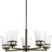 Progress P4613-20 Cascadia Collection Five-Light Antique Bronze Etched Glass Coastal Chandelier Light Main Image.jpg