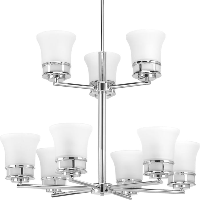 Progress P4614-15 Cascadia Collection Nine-Light Polished Chrome Etched Glass Coastal Chandelier Light Main Image.jpg