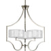 Progress P4644-104WB Caress Collection Three-Light Polished Nickel Clear Water Glass Luxe Chandelier Light Main Image.jpg