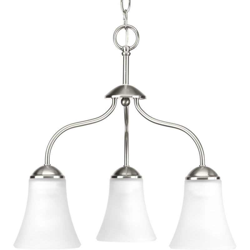 Progress P4762-09 Classic Collection Three-Light Brushed Nickel Etched Glass Traditional Chandelier Light Main Image.jpg