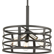 Progress P500011-143 Remix Collection Three-Light Graphite Global Pendant Light Main Image.jpg