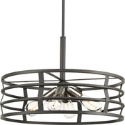 Progress P500012-143 Remix Collection Four-Light Graphite Global Pendant Light Main Image.jpg