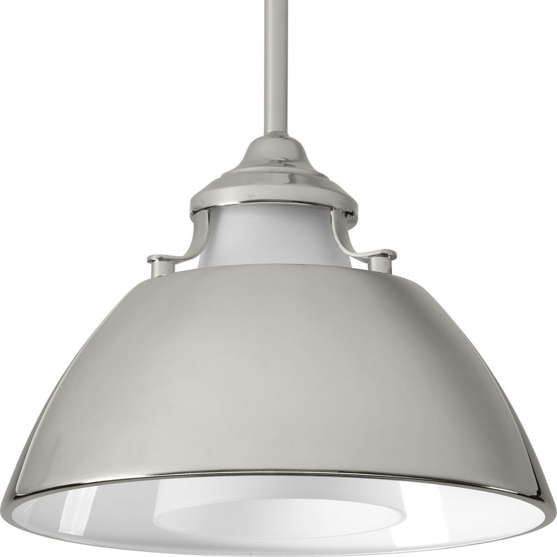 Progress P500013-104 Carbon Collection One-Light Polished Nickel Etched White Glass Mid-Century Modern Pendant Light Main Image.jpg