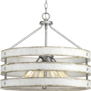 Progress P500023-141 Gulliver Collection Four-Light Galvanized Finish Coastal Pendant Light Main Image.jpg