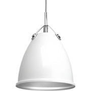 Progress P500051-030 Tre Collection One-Light White White Metal Shade Coastal Pendant Light Main Image.jpg