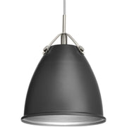 Progress P500051-143 Tre Collection One-Light Graphite Graphite Metal Shade Coastal Pendant Light Main Image.jpg