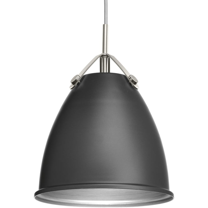 Progress P500051-143 Tre Collection One-Light Graphite Graphite Metal Shade Coastal Pendant Light Main Image.jpg