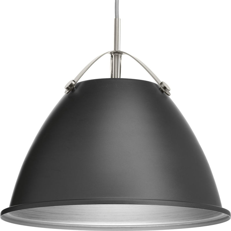 Progress P500052-143 Tre Collection One-Light Graphite Graphite Metal Shade Coastal Pendant Light Main Image.jpg