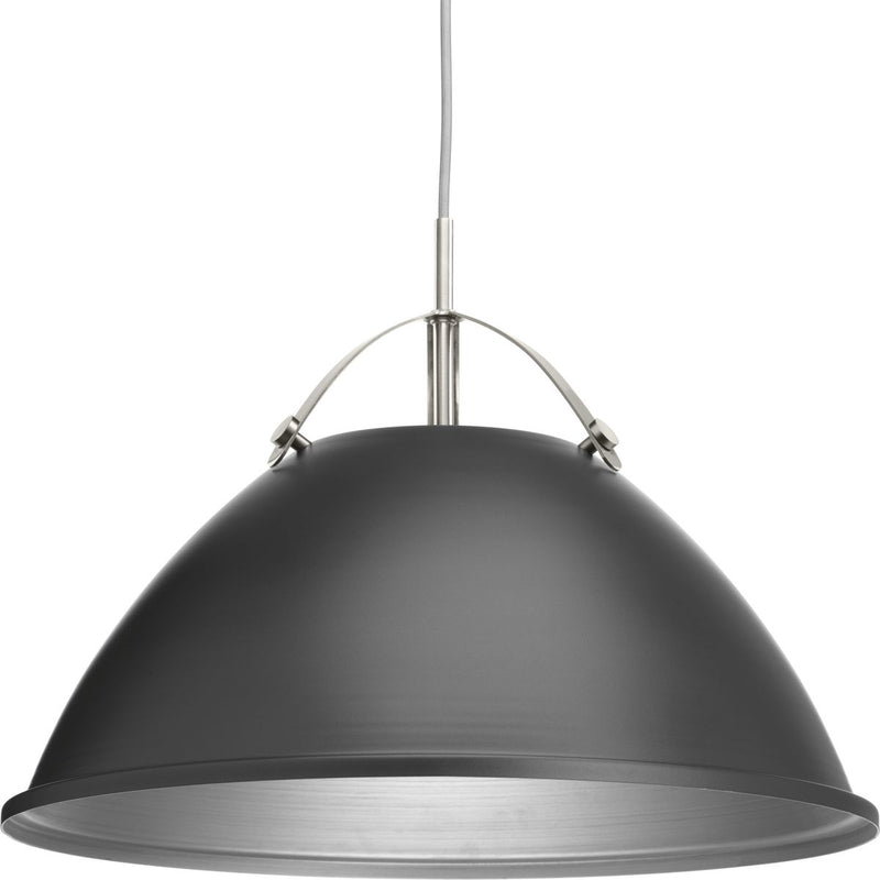 Progress P500053-143 Tre Collection One-Light Graphite Graphite Metal Shade Coastal Pendant Light Main Image.jpg