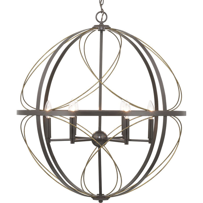 Progress P500069-020 Brandywine Collection Six-Light Pendant Main Image.jpg