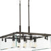 Progress P500074-020 Glayse Collection Five-Light Antique Bronze Clear Glass Luxe Pendant Light Main Image.jpg