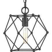 Progress P500082-031 Spatial Collection One-Light Matte Black Global Pendant Light Main Image.jpg