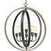 Progress P500094-143 Conestee Collection Six-Light Graphite Farmhouse Pendant Light Main Image.jpg