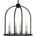 Progress P500121-031 Seneca Collection Four-Light Matte Black Farmhouse Pendant Light Main Image.jpg