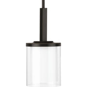 Progress P500192-020 Mast Collection One-Light Antique Bronze Clear Glass Coastal Mini-Pendant Light Main Image.jpg