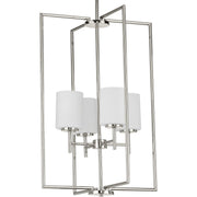 Progress P500206-104 Replay Collection Four-Light Polished Nickel Etched White Glass Modern Pendant Light Main Image.jpg