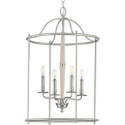 Progress P500210-009 Durrell Collection Four-Light Brushed Nickel Medium Foyer Main Image.jpg