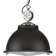 Progress P500212-143 Medal Collection One-Light Graphite Clear Patterned Glass Coastal Pendant Light Main Image.jpg