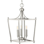 Progress P500213-009 Parkhurst Collection Brushed Nickel Three-Light Foyer Main Image.jpg