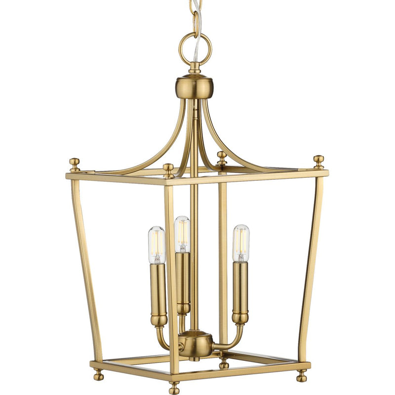 Progress P500213-109 Parkhurst Collection Brushed Bronze Three-Light Foyer Main Image.jpg