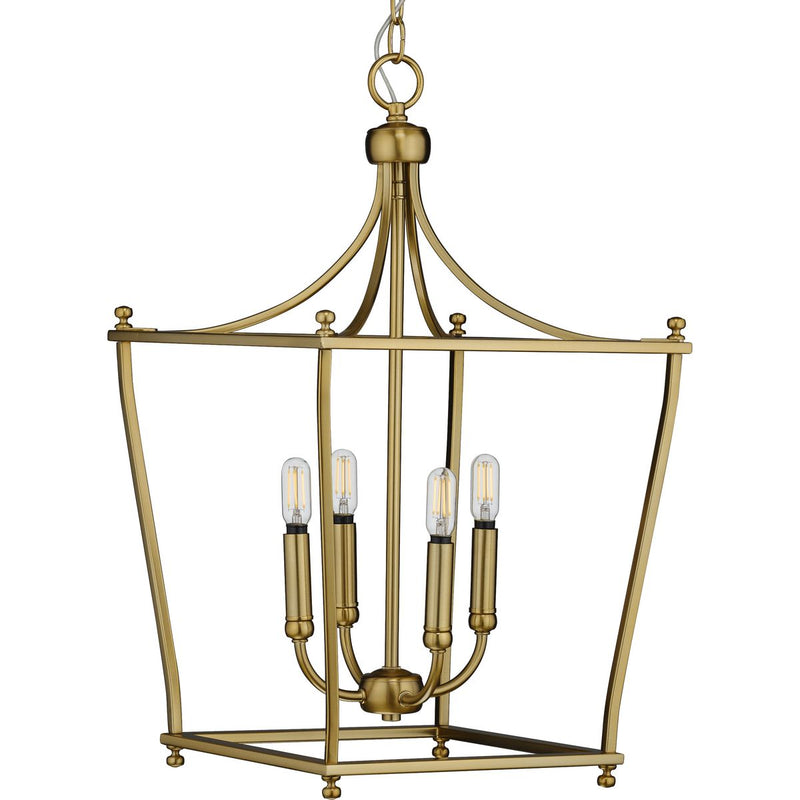 Progress P500214-109 Parkhurst Collection Brushed Bronze Four-Light Foyer Main Image.jpg